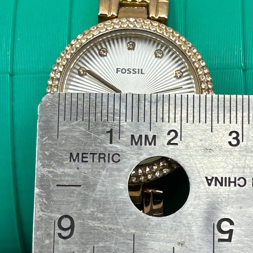 Fossil ES3346 Riley Gold Tone Crystal Bezel Sunray Dial Ladies‎ Watch